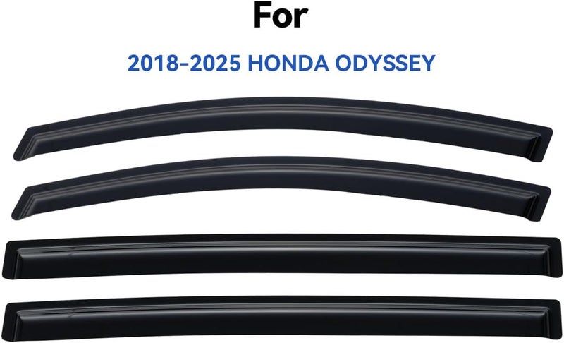 YQAUTEC Window Visors Rain Guards for 2018-2025 Honda Odyssey, Out-Channel Window Vent Wind Deflectors Visors Shades for 18 19 20 21 22 23 24 25 Honda Odyssey - Image 4